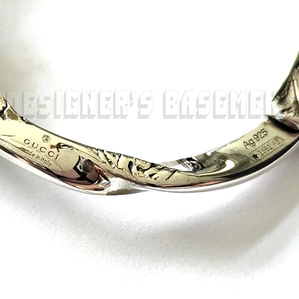GUCCI 925 Sterling Silver MARMONT GG Arabesque engraved Pendant Keychain NIB 🎁 - Picture 6 of 10